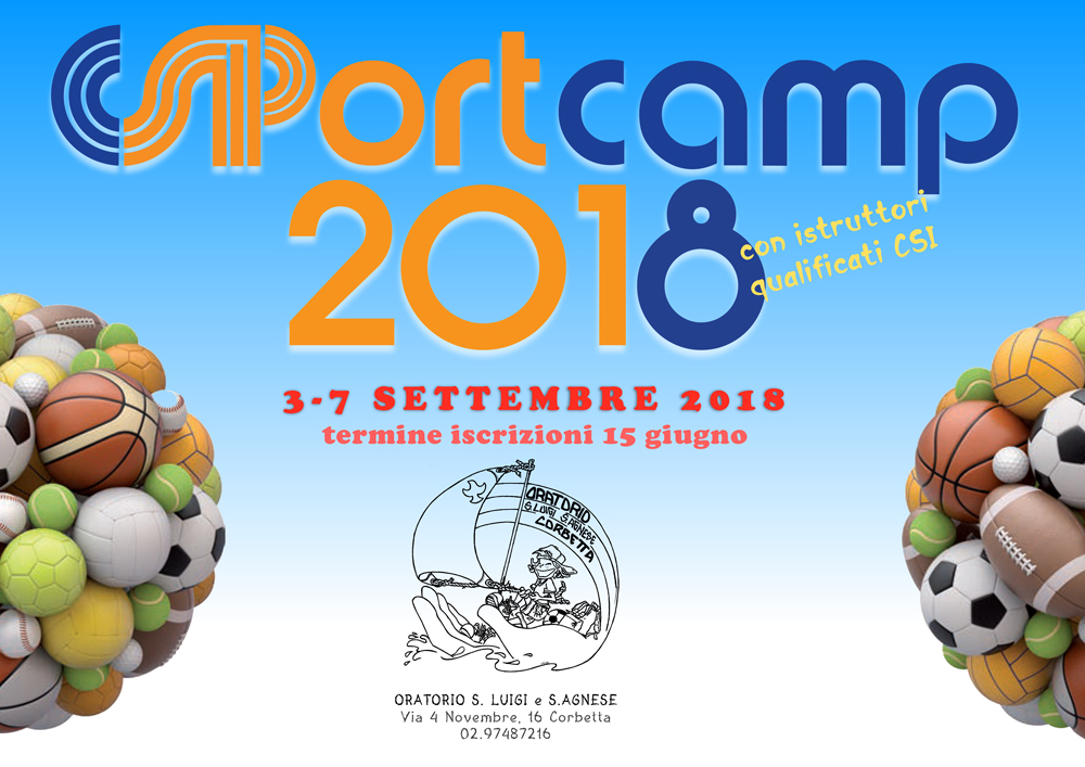 Locandina CSI sport camp 2018