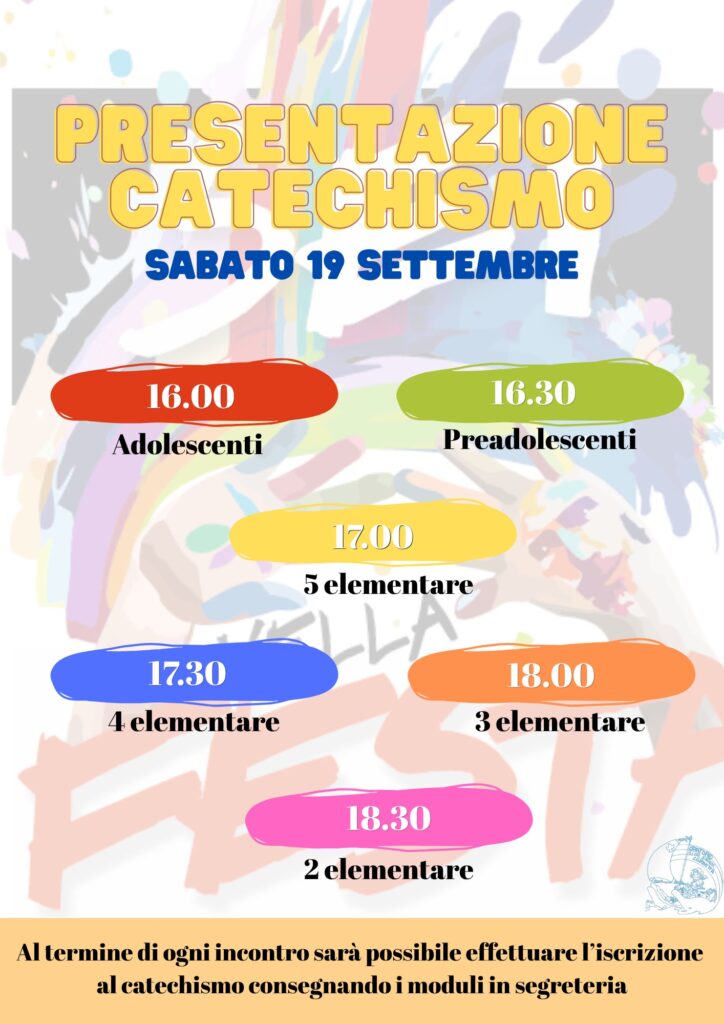 Iscrizioni al Catechismo 2026-27 2 presentazione catechismo 2026